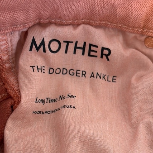 MOTHER The Dodger Ankle Linen-Blend Mango
Straight Leg Jean , sz 25 - Picture 13 of 14
